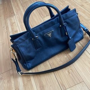 Authentic Prada Saffiano black leather purse